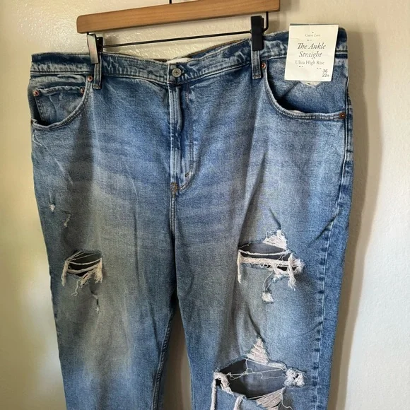 Abercrombie | Curve Love The Ankle Straight Ultra High Rise Jeans - Picture 2 of 6